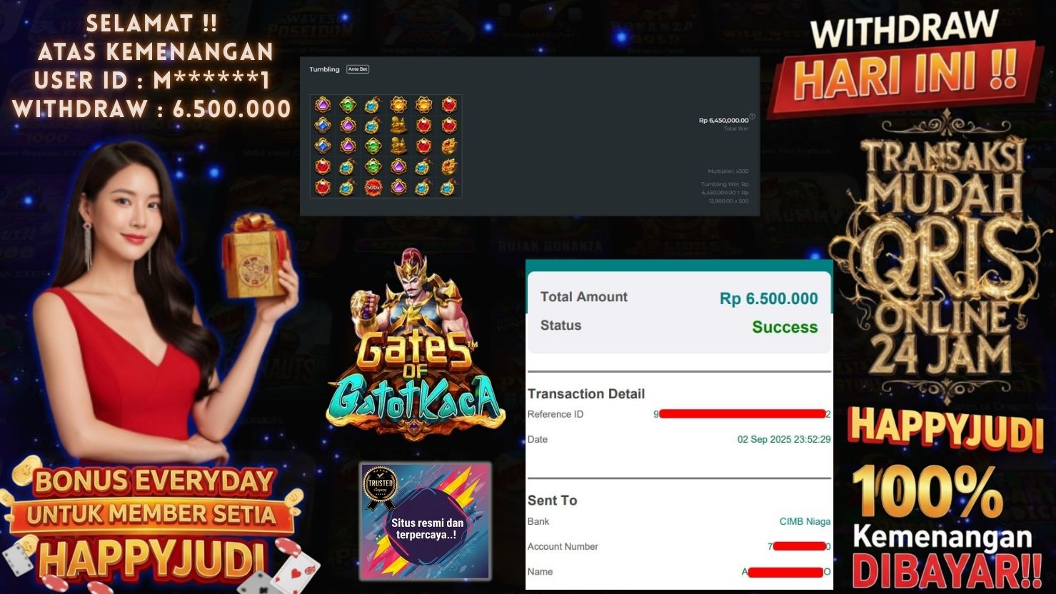HAPPYJUDI JACKPOT SLOT GATES OF GATOT KACA